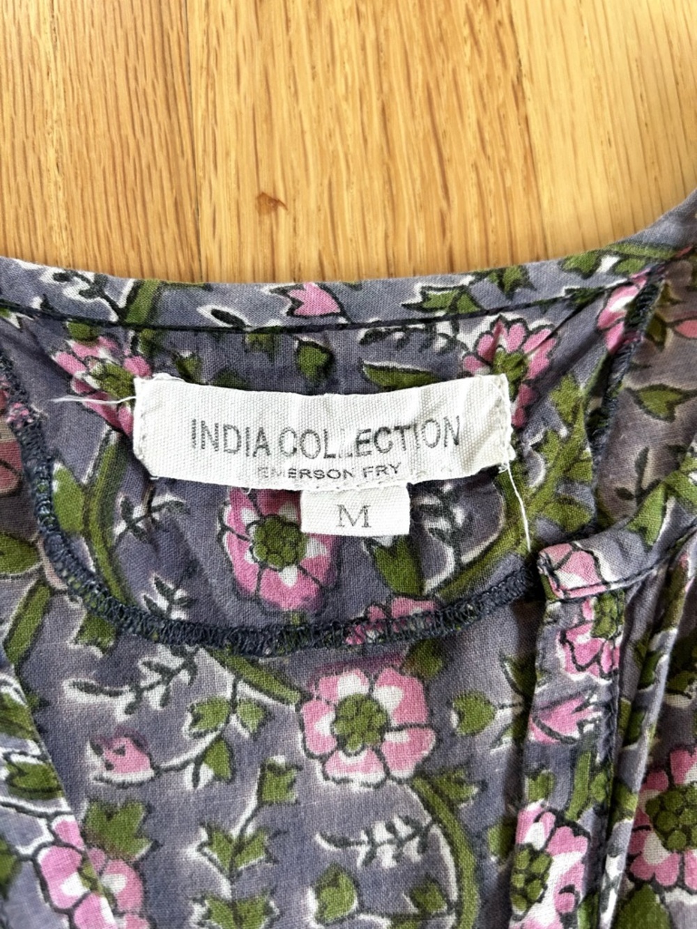EMERSON FRY india collection midnight wallflower organic frances dress size M - Picture 8 of 16